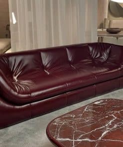 OVAL BORDO DERİ KOLTUK