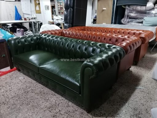 Yeşil Chester Deri Koltuk